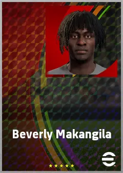Beverly Makangila eFootball 2026 player card, 68 OVR CMF