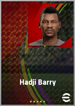 Hadji Barry eFootball 2026 player card, 68 OVR CF