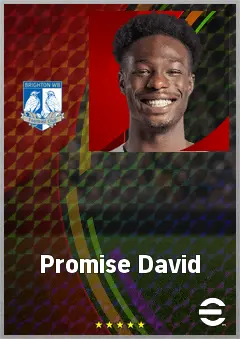 Promise David eFootball 2026 player card, 75 OVR CF