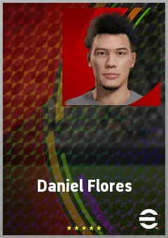 Daniel Flores eFootball 2026 player card, 64 OVR LB