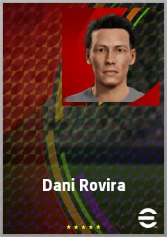 Dani Rovira eFootball 2026 player card, 69 OVR RB