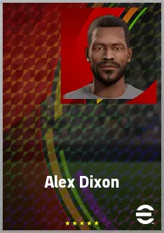 Alex Dixon eFootball 2026 player card, 69 OVR RWF