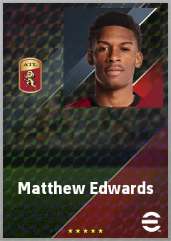 Matthew Edwards eFootball 2026 player card, 69 OVR CB