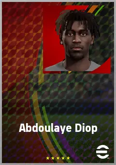 Abdoulaye Diop eFootball 2026 player card, 67 OVR DMF