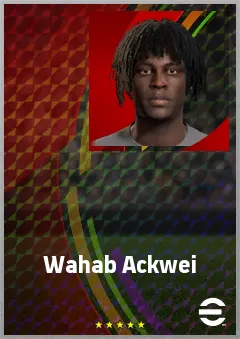Wahab Ackwei eFootball 2026 player card, 69 OVR CB