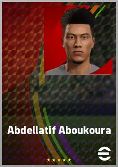 Abdellatif Aboukoura eFootball 2026 player card, 67 OVR LMF