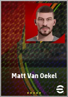 Matt Van Oekel eFootball 2026 player card, 68 OVR GK