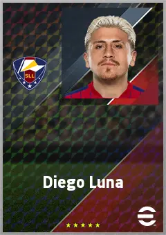 Diego Luna eFootball 2026 player card, 76 OVR LMF