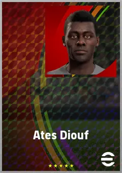 Ates Diouf eFootball 2026 player card, 69 OVR CF