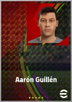 Aarón Guillén eFootball 2026 player card, 71 OVR CB