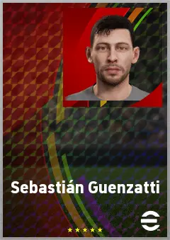 Sebastián Guenzatti eFootball 2026 player card, 71 OVR CF