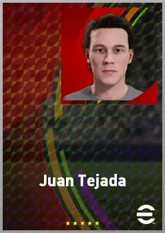 Juan Tejada eFootball 2026 player card, 68 OVR CF