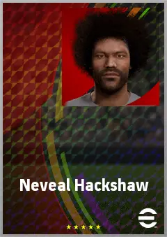 Neveal Hackshaw eFootball 2026 player card, 70 OVR CB