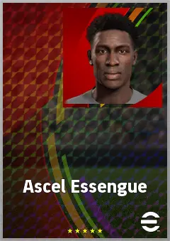 Ascel Essengue eFootball 2026 player card, 65 OVR CB