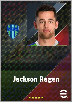 Jackson Ragen eFootball 2026 player card, 74 OVR CB