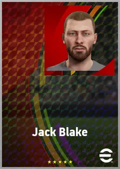 Jack Blake eFootball 2026 player card, 71 OVR CMF
