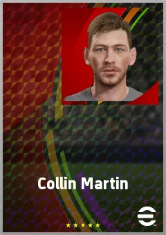 Collin Martin eFootball 2026 player card, 69 OVR CMF