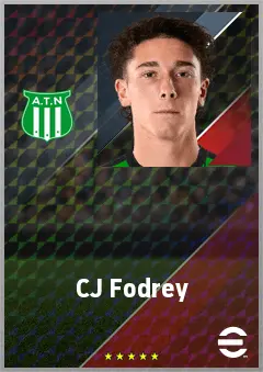 CJ Fodrey eFootball 2026 player card, 70 OVR LMF