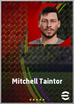 Mitchell Taintor eFootball 2026 player card, 69 OVR CB