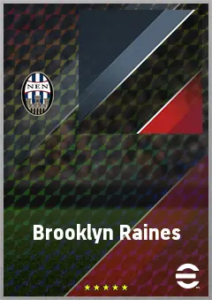 Brooklyn Raines eFootball 2026 player card, 71 OVR CMF
