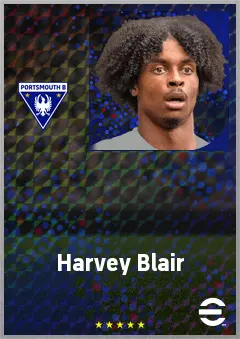 Harvey Blair eFootball 2026 player card, 66 OVR RMF