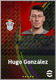 Hugo González eFootball 2026 player card, 67 OVR CF