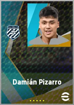 Damián Pizarro eFootball 2026 player card, 68 OVR CF