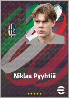 Niklas Pyyhtiä eFootball 2026 player card, 68 OVR CMF