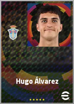 Hugo Álvarez eFootball 2026 player card, 71 OVR LMF