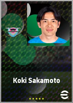 Sakamoto Koki eFootball 2026 player card, 65 OVR LWF