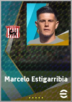 Marcelo Estigarribia eFootball 2026 player card, 74 OVR CF