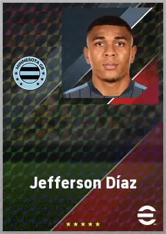 Jefferson Díaz eFootball 2026 player card, 73 OVR CB