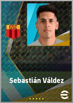 Sebastián Váldez eFootball 2026 player card, 74 OVR CB