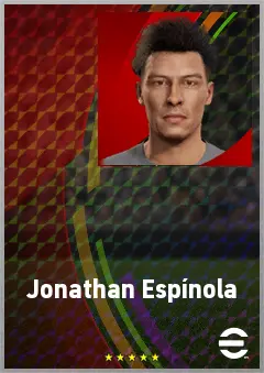 Jonathan Espínola eFootball 2026 player card, 66 OVR LB