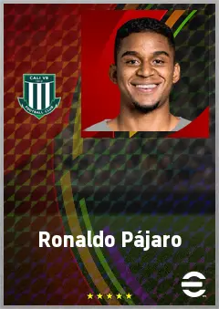 Ronaldo Pájaro eFootball 2026 player card, 69 OVR DMF