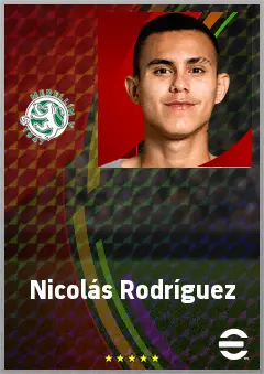 Nicolás Rodríguez eFootball 2026 player card, 71 OVR RMF