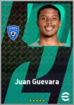 Juan Guevara eFootball 2026 player card, 68 OVR CB