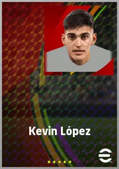 Kevin López eFootball 2026 player card, 72 OVR CMF