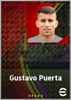 Gustavo Puerta eFootball 2026 player card, 70 OVR CMF