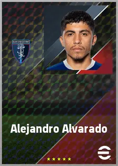 Alejandro Alvarado eFootball 2026 player card, 67 OVR CMF