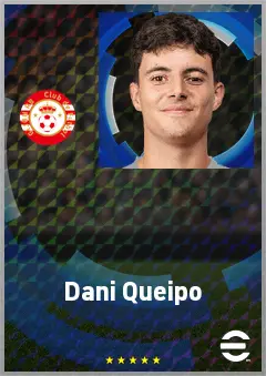 Dani Queipo eFootball 2026 player card, 70 OVR LWF