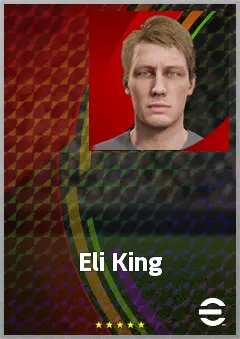 Eli King eFootball 2026 player card, 65 OVR CMF