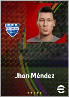 Jhon Méndez eFootball 2026 player card, 67 OVR AMF