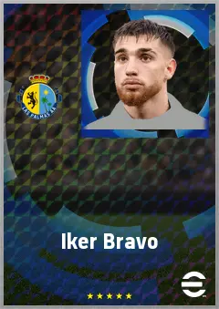 Iker Bravo eFootball 2026 player card, 69 OVR CF