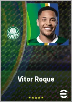 Vitor Roque eFootball 2026 player card, 76 OVR CF
