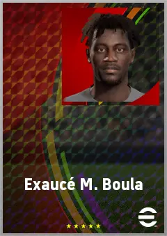 Exaucé M. Boula eFootball 2026 player card, 65 OVR LWF