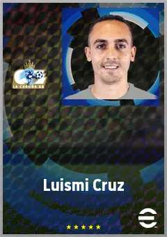 Luismi Cruz eFootball 2026 player card, 71 OVR RWF