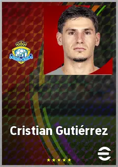Cristian Gutiérrez eFootball 2026 player card, 70 OVR LB