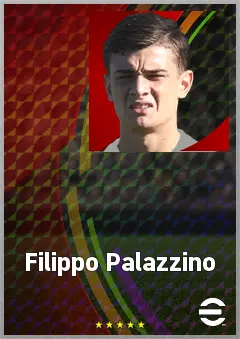 Filippo Palazzino eFootball 2026 player card, 65 OVR RWF