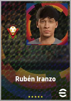 Rubén Iranzo eFootball 2026 player card, 70 OVR CB